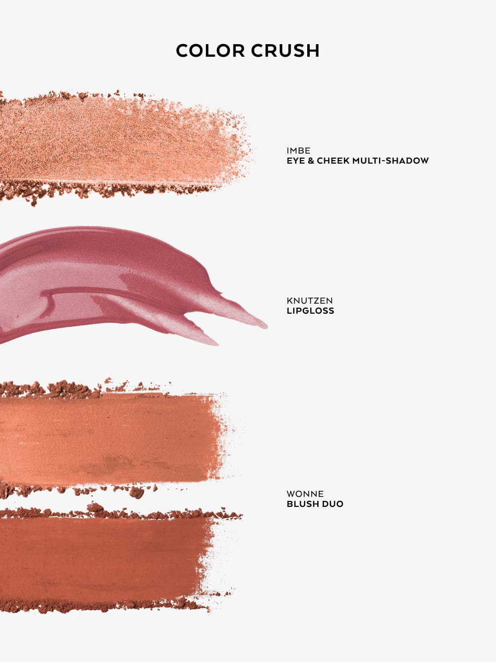 Color Crush Swoshes untereinander: Imbe, Knutzen und Wonne