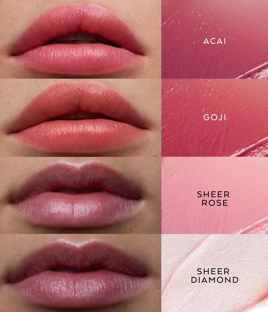 Vergleich alle 4 Shades