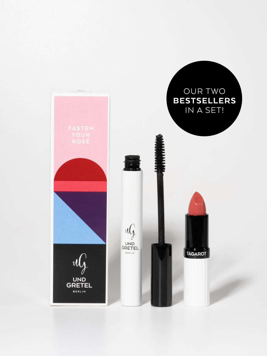 Packshot WINT 02 und TAGAROT 01 mit SetVerpackung und Banner: Our Two Bestsellers in a Set!