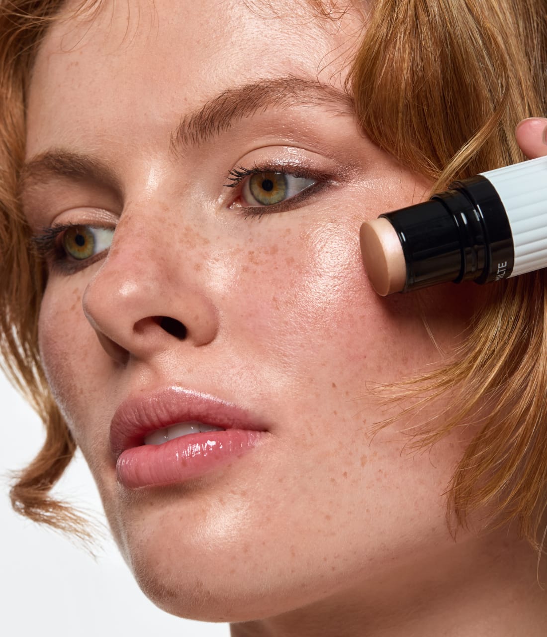 Model mit Highlighter Stick