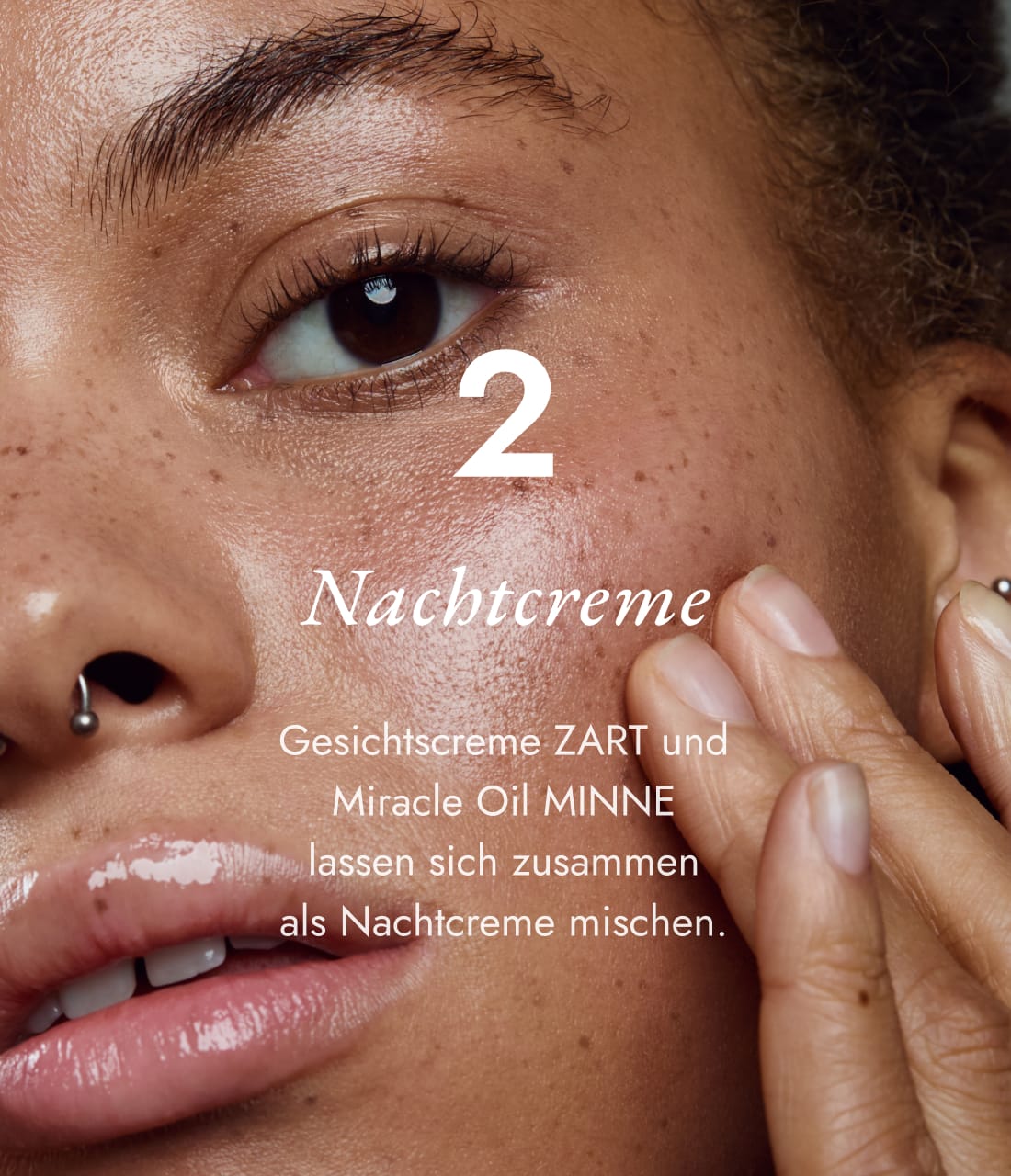 2 Nachtcreme Gesichtcreme Zart und Miracle Oil Minne lassen scih zusammen als Nachtcreme mischen