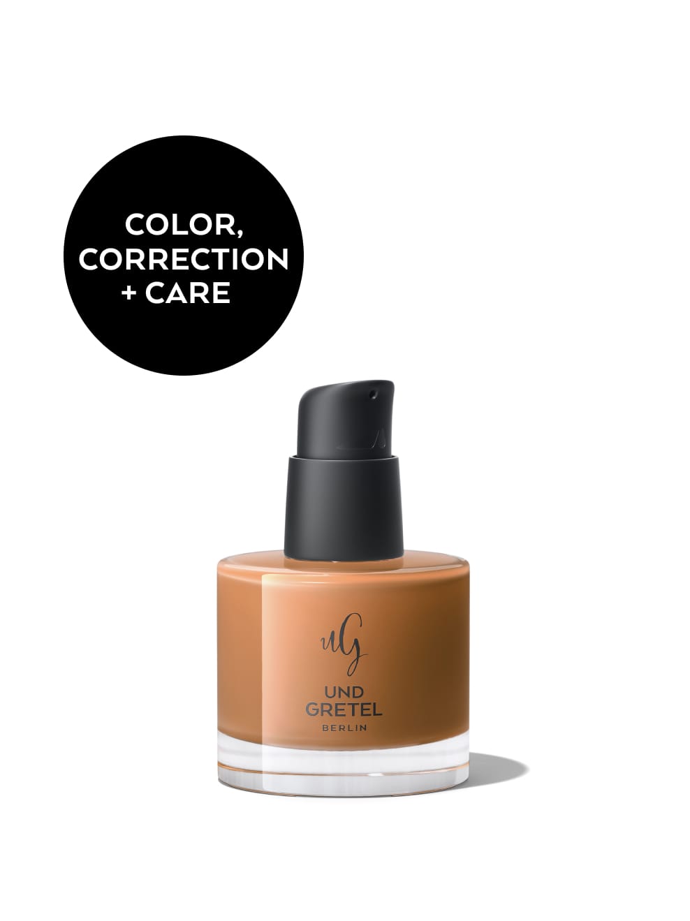 BESTE 03 Packshot auf weißem Hintergrund mit Banner: Color, Correction + Care