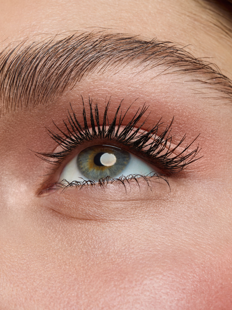 Nahaufnahme Wimpern geschminkt mit Wint 02