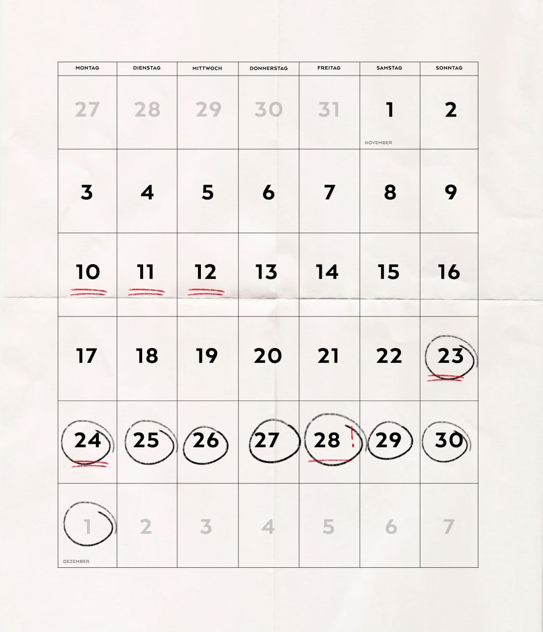 Black Sale UND GRETEL Kalender