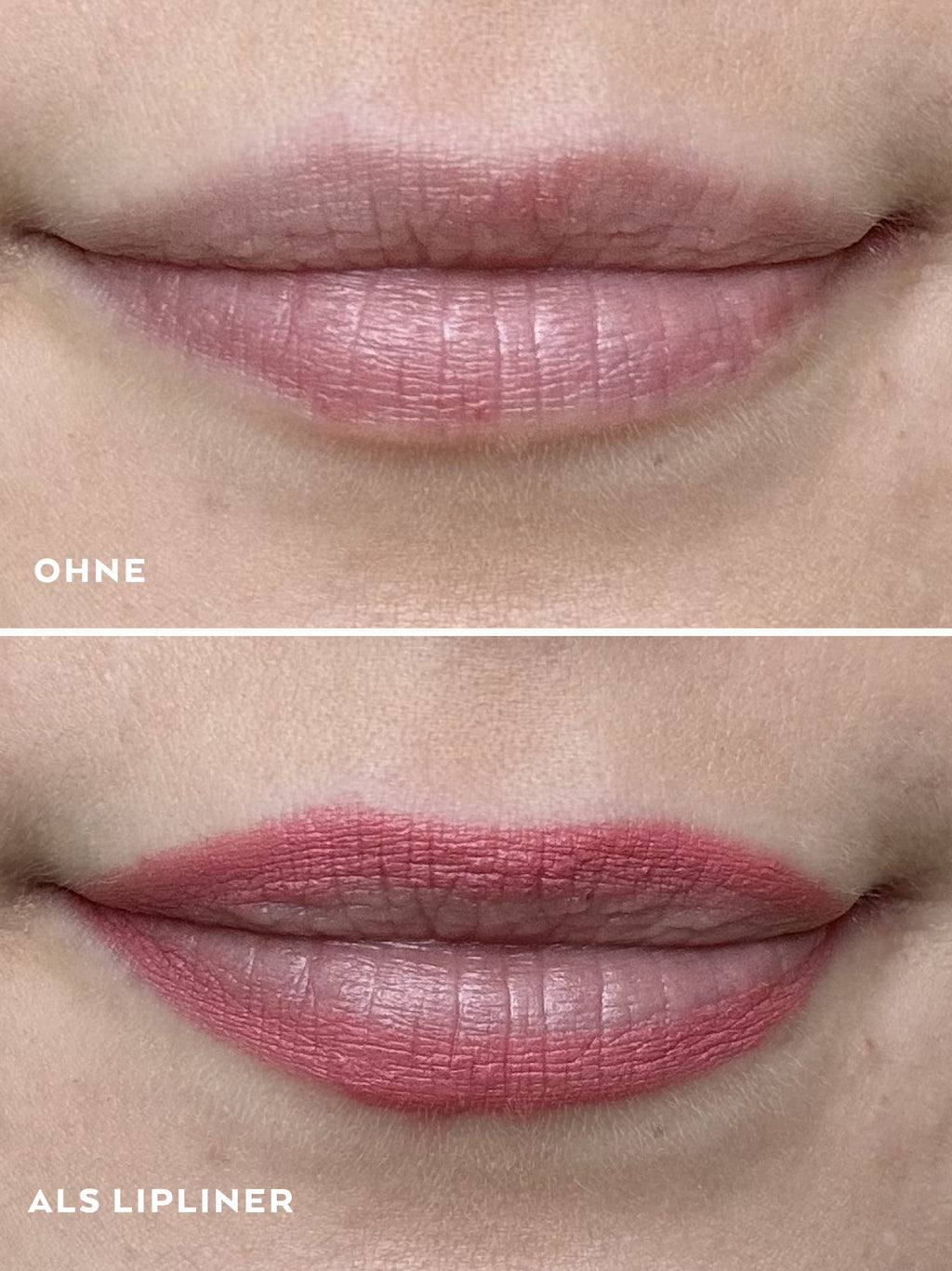 LUSTEC Lipliner in Soft Pink verschiedene Anwendungen 2